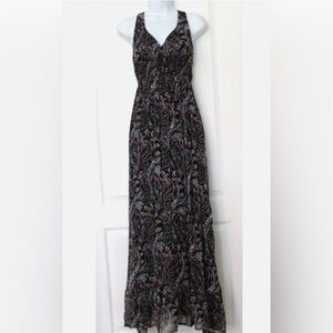 Xhilaration halter smocked waist maxi dress